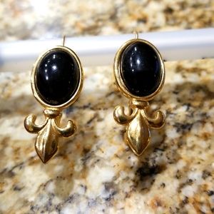 Monet Fleur De Lis Earrings